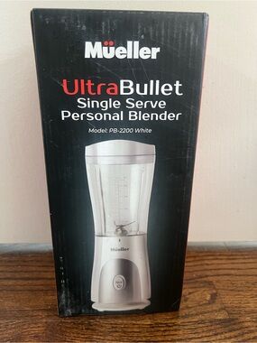 Mueller Heavy-Duty Personal Blender for Shakes Smoothies 15oz Travel Cup and Lid